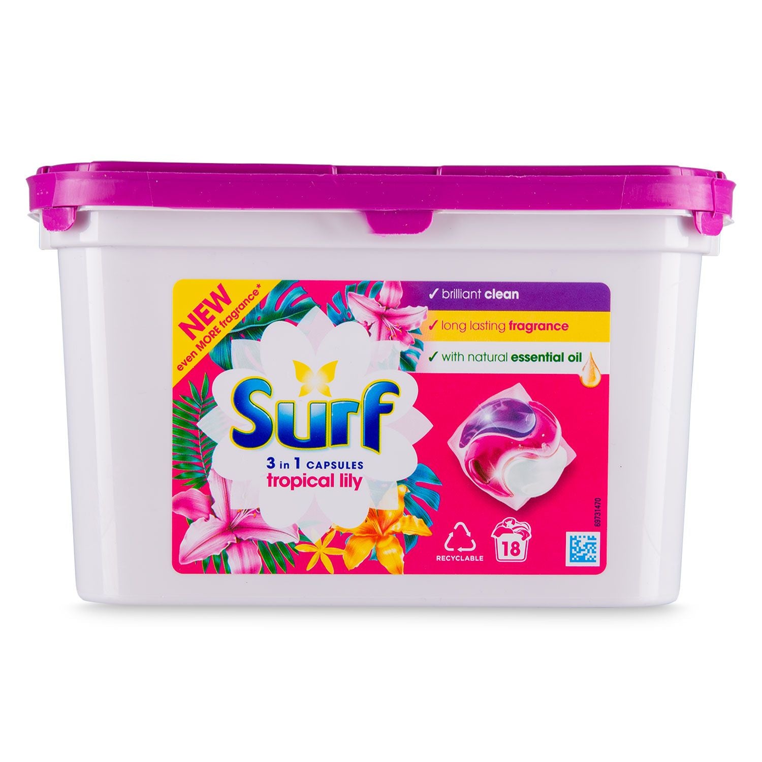 Surf Tropical Lily & Ylang Ylang Laundry Detergent Capsules, 18 Tabs Surf Tropical Lily & Ylang Ylang Laundry Detergent Capsules, 18 Tabs